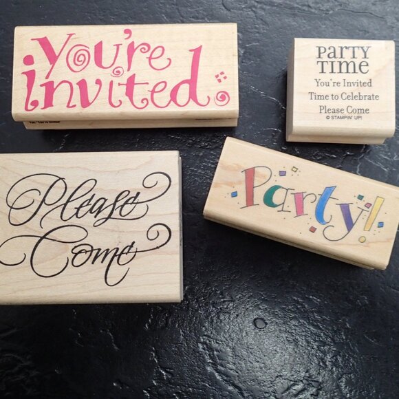 Party Stampers Set of 4- NEW - Picture 1 of 3
